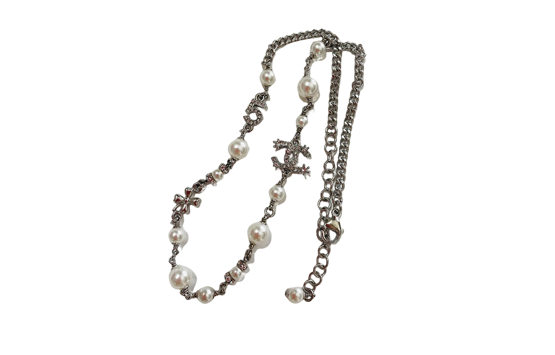 Женское necklace Chanel Двухстороннее (серебряное) — фото 2