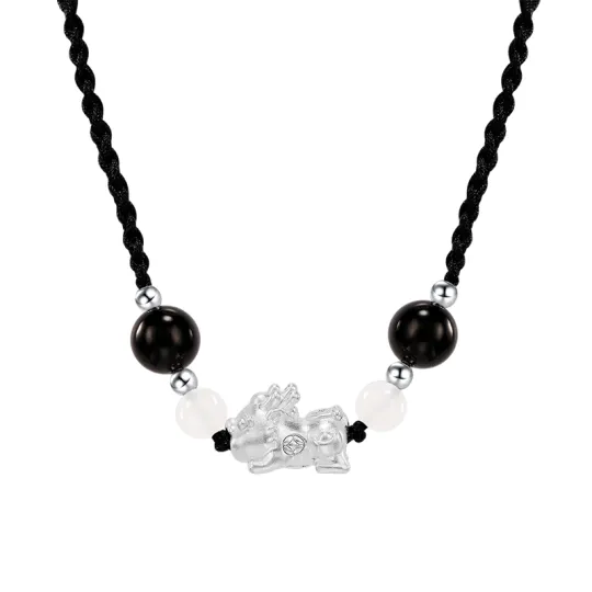 ZOKS White Jade Bodhi Necklaces Women's