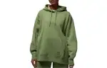 Jordan Sweatshirts Women's Olive Green Hooded Non Detachable Moderate Other