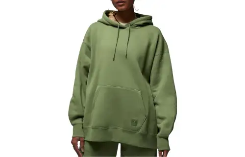 Jordan Sweatshirts Women's Olive Green Hooded Non Detachable Moderate Other