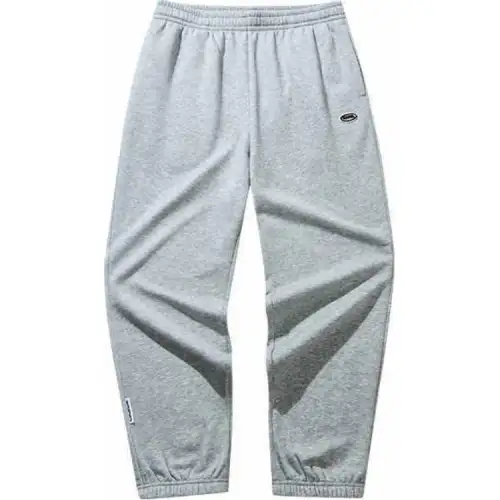Anta Lifestyle Casual Collection, Casual Thermal Fleece Lined Knitted Sweatpants Men's Gray Heather Gray