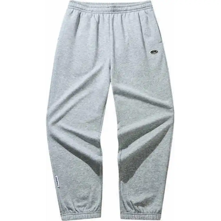 Anta Lifestyle Casual Collection, Casual Thermal Fleece Lined Knitted Sweatpants Men's Gray Heather Gray