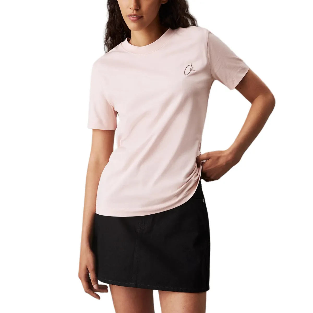 CALVIN KLEIN T-Shirt Women's Pink Europe Version