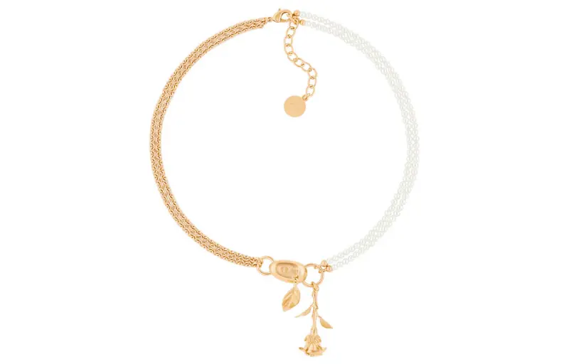 DIOR Necklaces Women's White/Gold