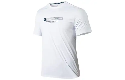ANTA Variety Training Collection T Shirts Men's White Crew Neck Moderate Straight Fit