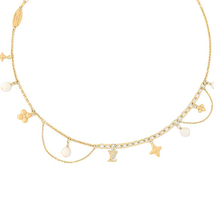 Женское ожерелье Louis Vuitton Blooming Necklace (золотое)