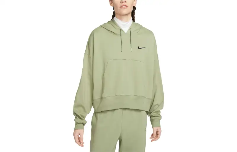 Nike Sweatshirts Women's Oil Green Hooded Moderate Regular