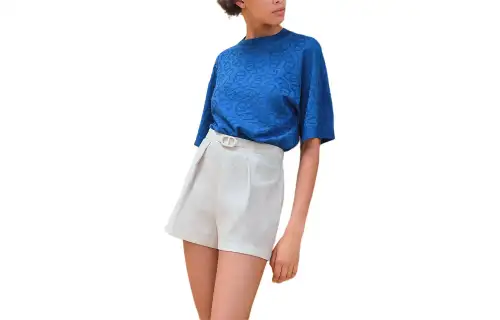 HERMES SS24 Casual Shorts Women's Foam White