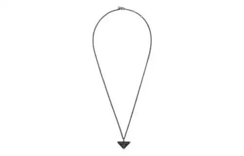 PRADA 925 Sterling Silver Necklaces Unisex Black