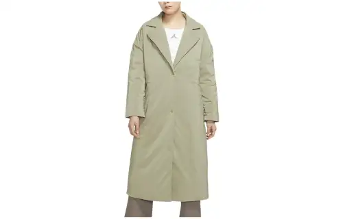 Jordan Trench Coats Women's Olive Green Lapel Moderate Other