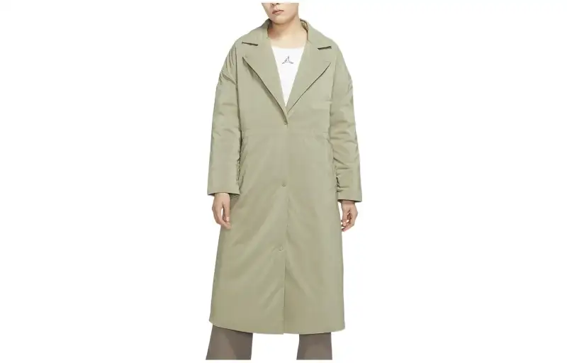 Jordan Trench Coats Women's Olive Green Lapel Moderate Other