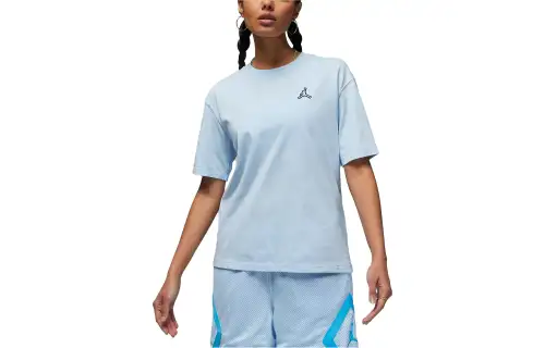 Jordan ESSENTIALS Drop Shoulder Sleeve T Shirt Women's Ice Blue