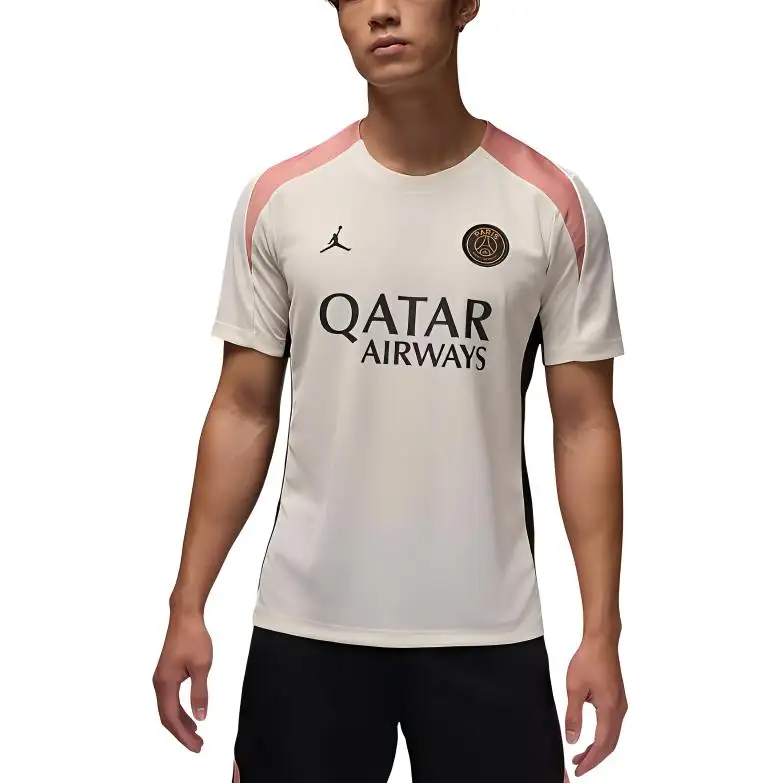 Jordan PSG Dri FIT Soccer Jersey Men's Light Ivory/Rust Pink/Black