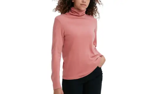 UNIQLO Knitwear Women's Peach Pink Turtleneck Moderate Other