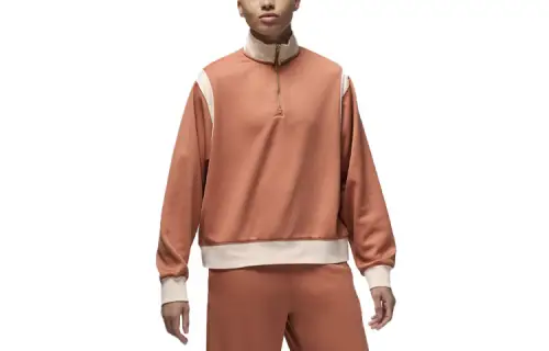 Jordan Sweatshirts Women's Orange Stand Collar Moderate Other