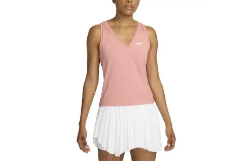Nike Tennis Tops Women's Pink V Neck Moderate