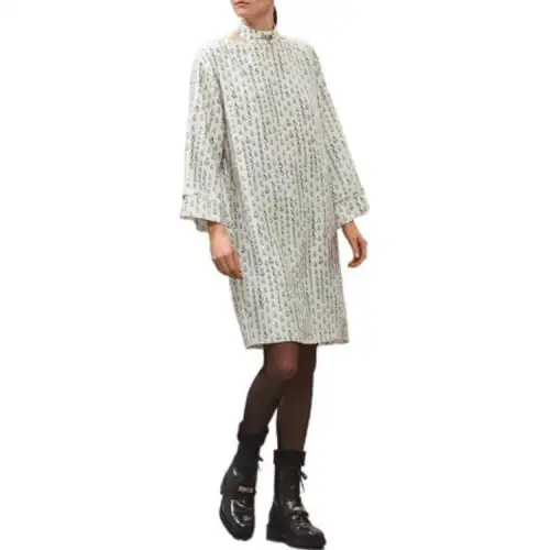 HERMES Long Sleeved Dress Women's White