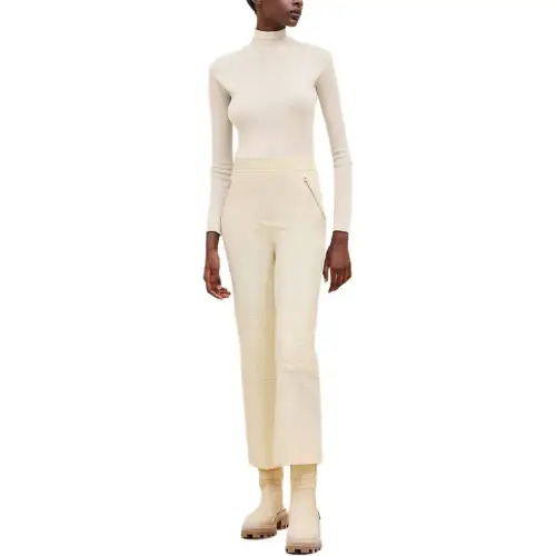 HERMES Casual Pants Women's Light Yellow