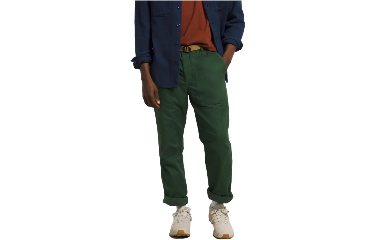 THE NORTH FACE Casual Pants Men's Green Moderate Straight Fit Pants