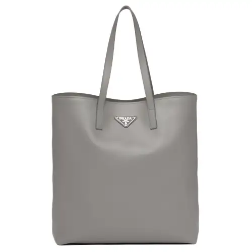 PRADA Saffiano Leather Tote Handbag Men's Gray
