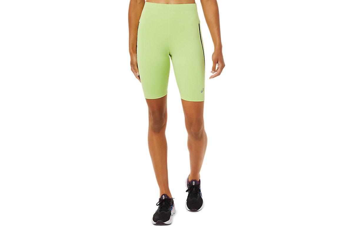 Asics Race Sprinter Tight Logo Sports Shorts Women's Lime Green