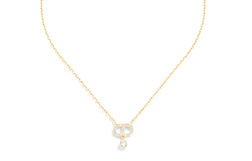 DIOR Metal, Crystal Necklaces Women's Gold