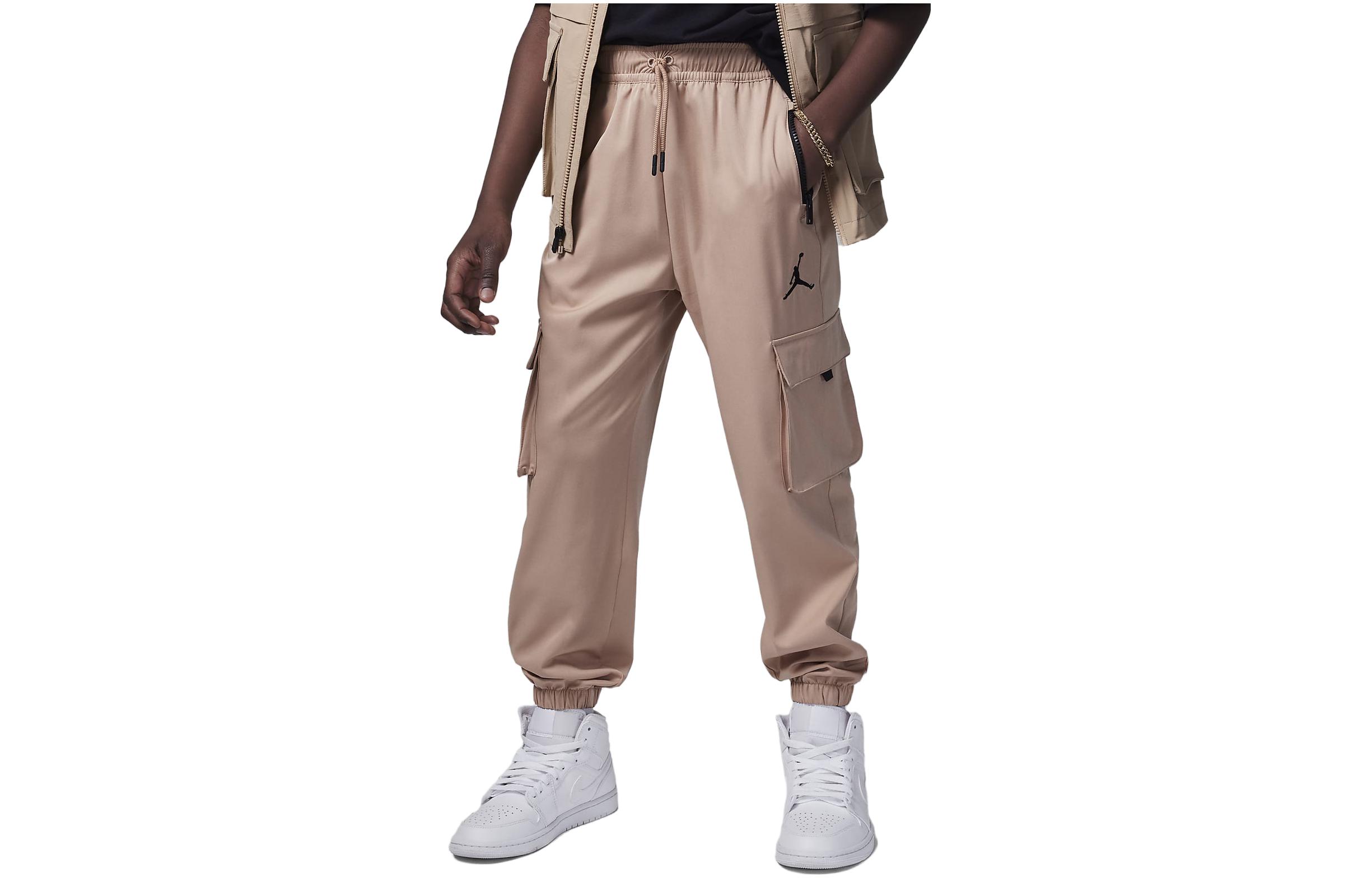 Мужские штаны Jordan Post Up (махогоново-желтые)