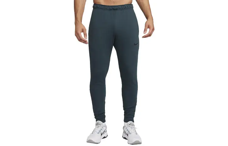 Nike Knitted Sweatpants Men's Peacock Green Moderate Cuffed Pants