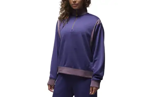 Jordan Sweatshirts Women's Sky Purple Stand Collar Moderate Regular