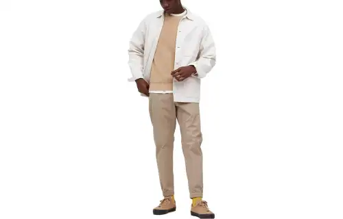 UNIQLO Casual Pants Men's Dark Beige Moderate Straight Fit Pants