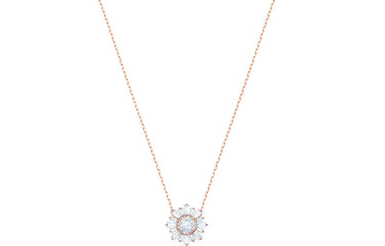 Swarovski Swarovski, golden stone inlay solar-powered, necklace, pink gold