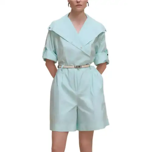 HERMES Jumpsuit Women's Light Blue