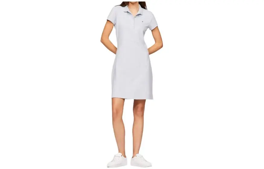 Tommy Hilfiger Short Sleeved Dress Women's Light Blue