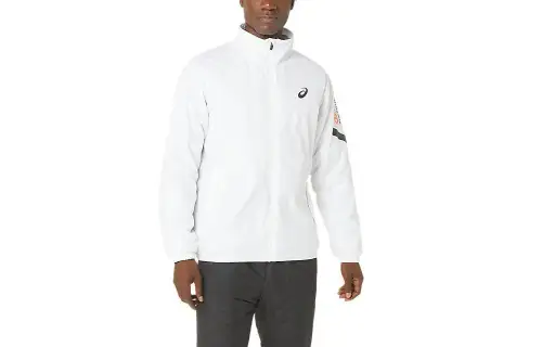 ASICS A I M Jackets Men's White Stand Collar Moderate Other