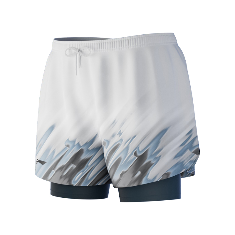 Li Ning Swimming Shorts Men’s White Blue