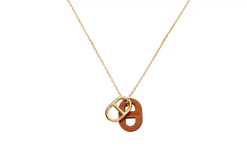 HERMES O'Maillon Alloy Necklaces Unisex Gold