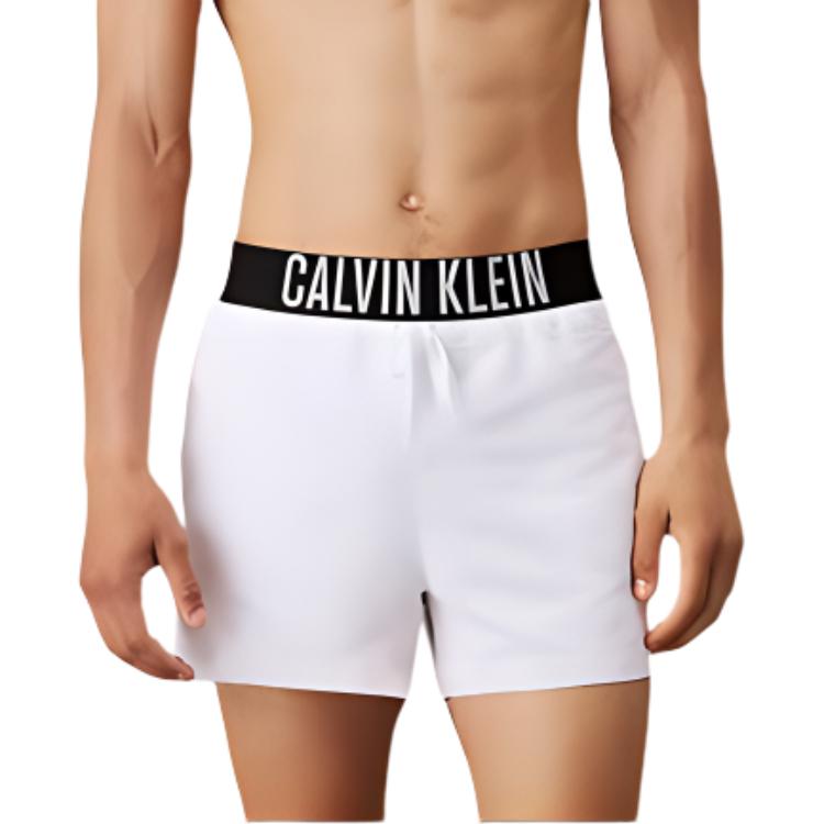 CALVIN KLEIN INTENSE POWER series quick-drying fabric mesh lining open pocket casual swimming trunks European version men's white
