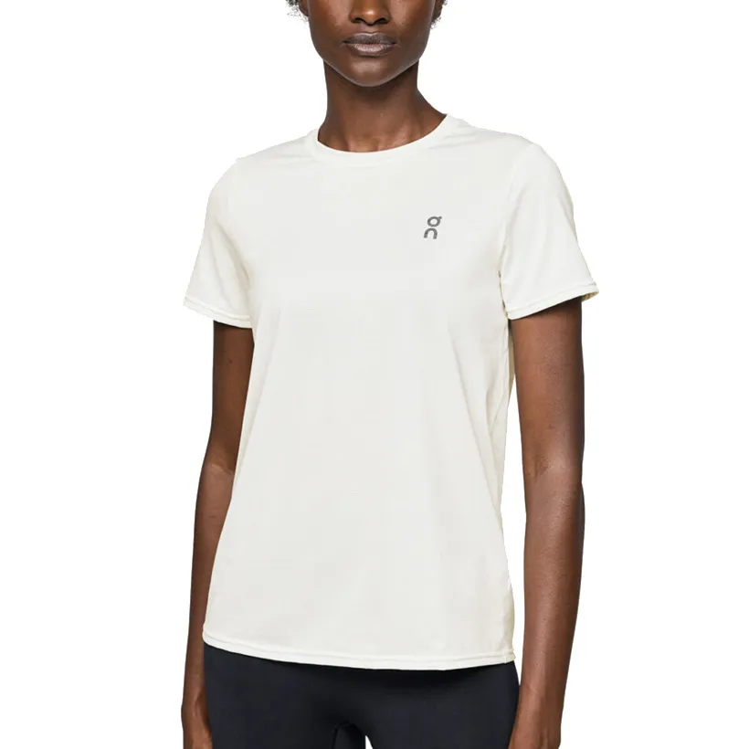 On T-Shirts Women's White Crew Neck Moderate Straight Fit