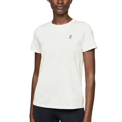 On T-Shirts Women's White Crew Neck Moderate Straight Fit