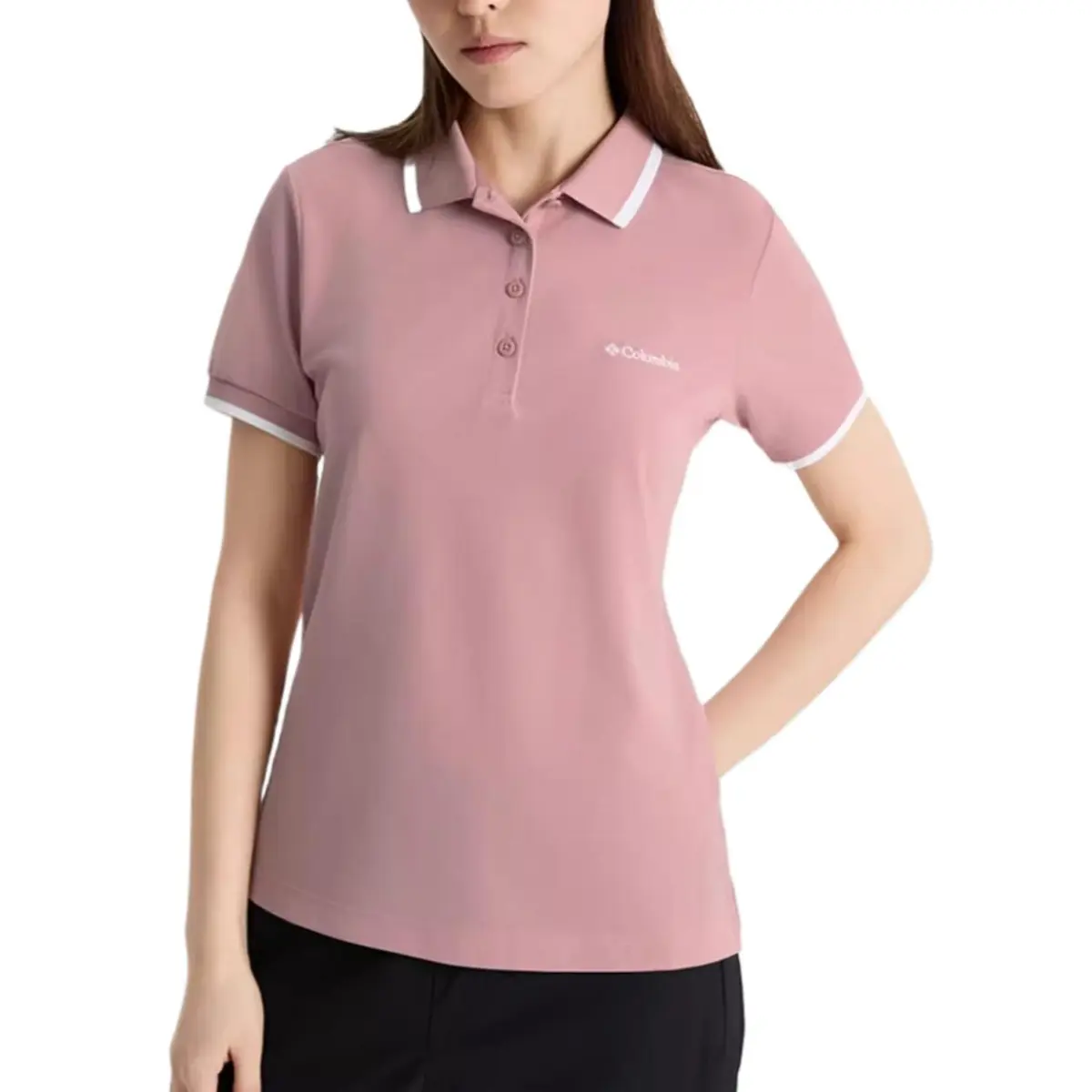 Columbia SS25 SHINNING PASS Polo Shirt Women's Pink