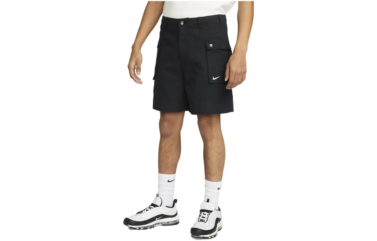 Nike Casual Shorts Men's Black Moderate Straight Fit Pants