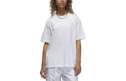 Jordan ESSENTIALS Drop Shoulder Sleeve T Shirt Women's White