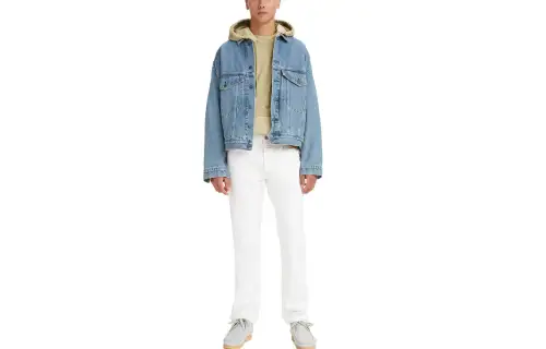 Levis Jeans Men's White Moderate Straight Fit Pants