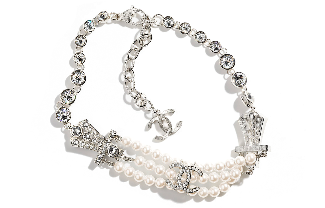 Женское колье Chanel 23 C (серебряное)