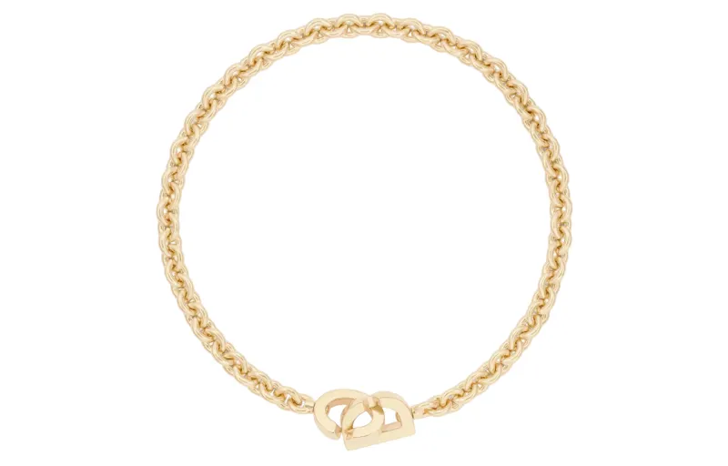 DIOR Lock Metal Necklaces Women's