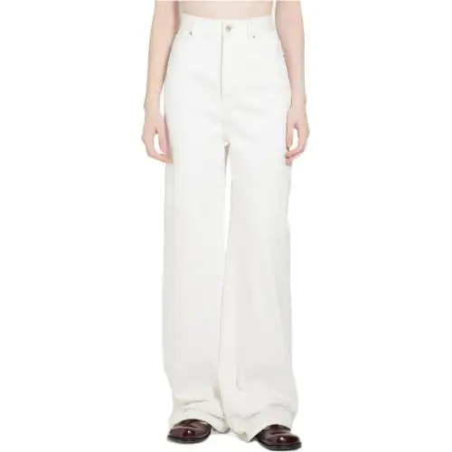 LOEWE Jeans Women's White Moderate Straight Fit Pants