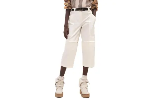 HERMES Casual Pants Women's White