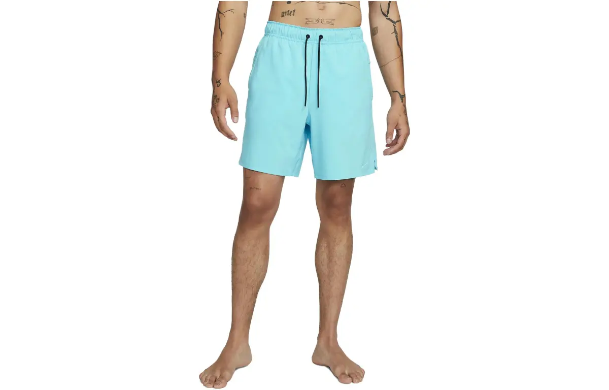Nike Casual Shorts Men's Cyan Moderate Straight Fit Pants