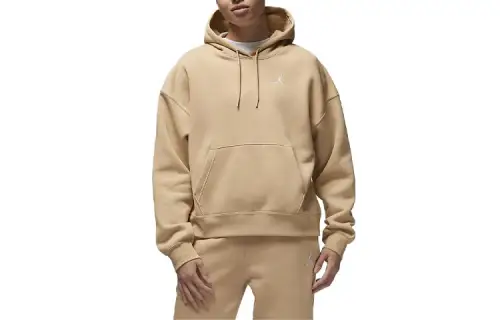 Jordan Brooklyn Sweatshirts Women's Desert Yellow Hooded Moderate Regular