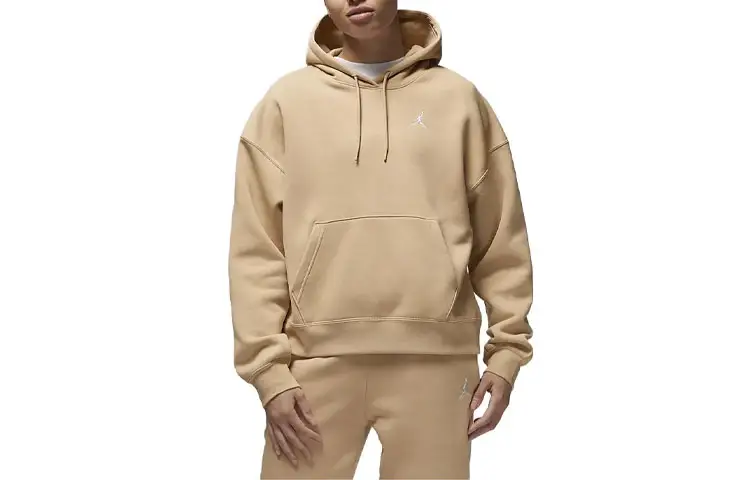 Jordan Brooklyn Sweatshirts Women's Desert Yellow Hooded Moderate Regular